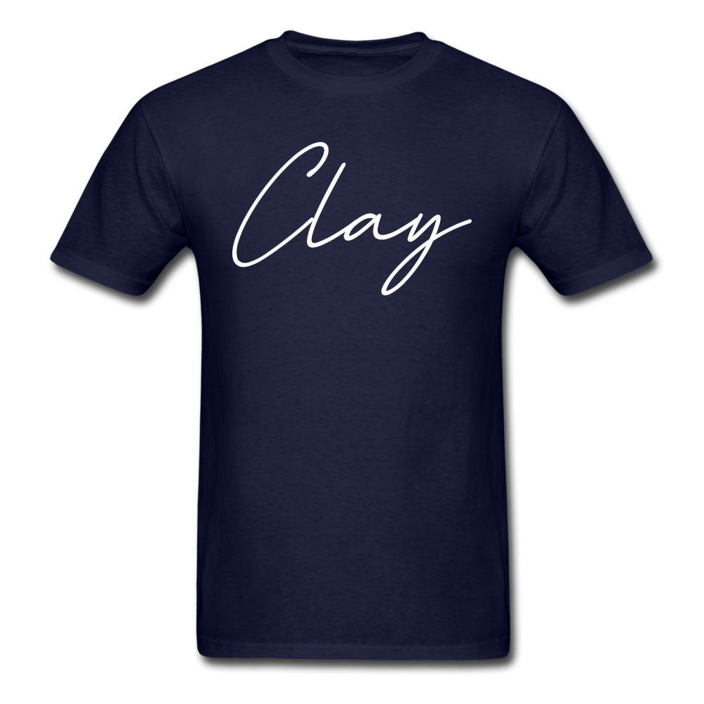 Clay County Cursive T-Shirt - navy