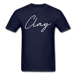 Clay County Cursive T-Shirt - navy