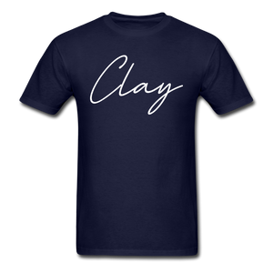 Clay County Cursive T-Shirt - navy