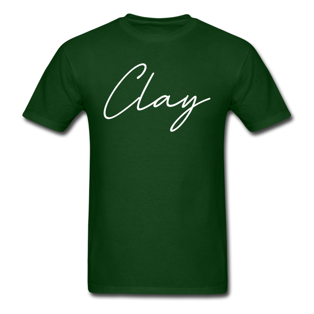 Clay County Cursive T-Shirt - forest green