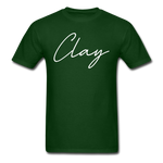 Clay County Cursive T-Shirt - forest green