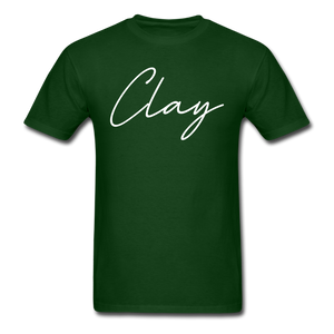 Clay County Cursive T-Shirt - forest green