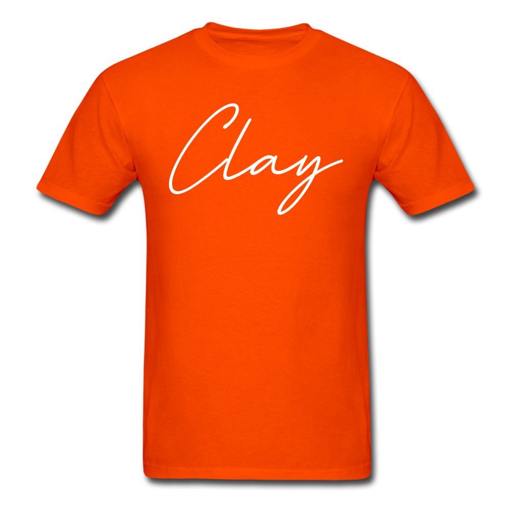 Clay County Cursive T-Shirt - orange