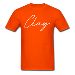 Clay County Cursive T-Shirt - orange