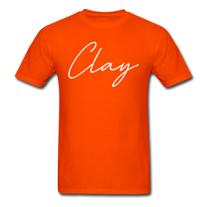 Clay County Cursive T-Shirt - orange