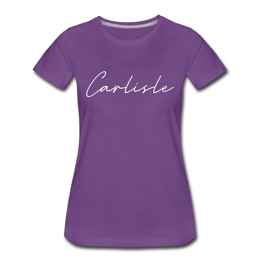 Carlisle County Cursive Women's T-Shirt - purple