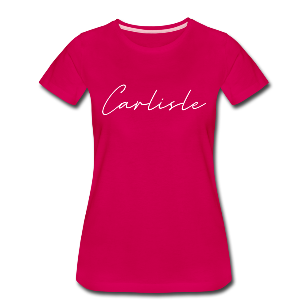 Carlisle County Cursive Women's T-Shirt - dark pink