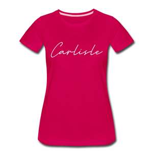 Carlisle County Cursive Women's T-Shirt - dark pink