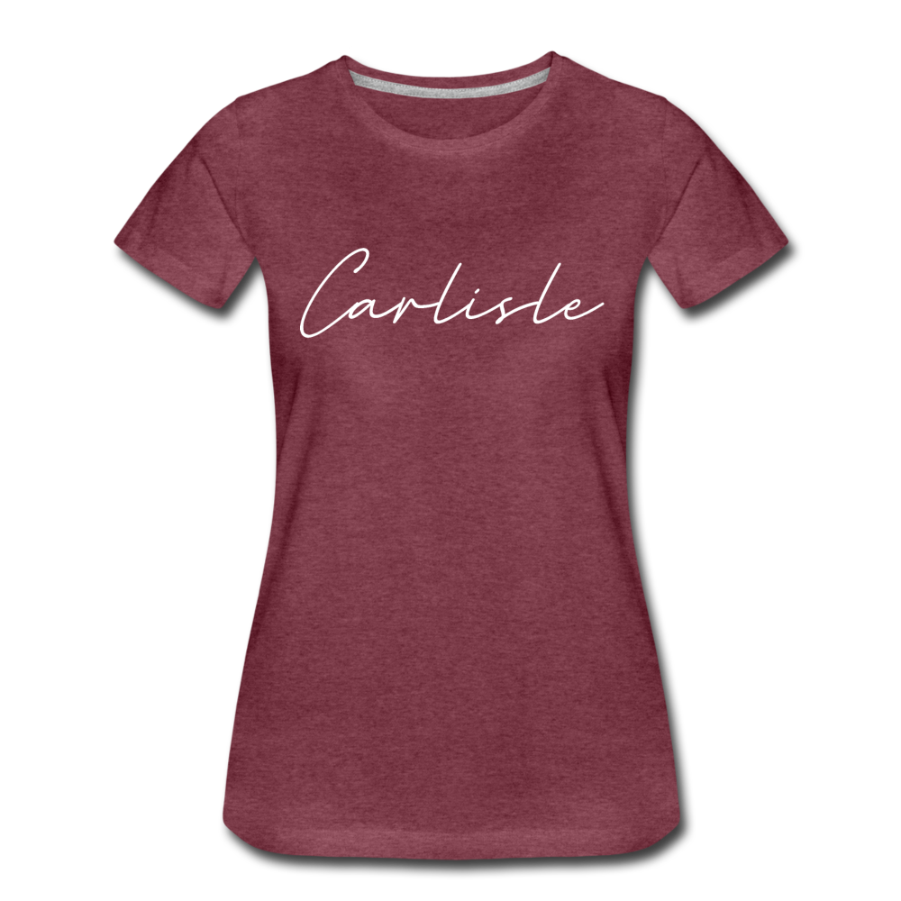 Carlisle County Cursive Women's T-Shirt - heather burgundy