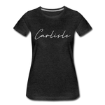 Carlisle County Cursive Women's T-Shirt - charcoal gray