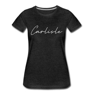 Carlisle County Cursive Women's T-Shirt - charcoal gray