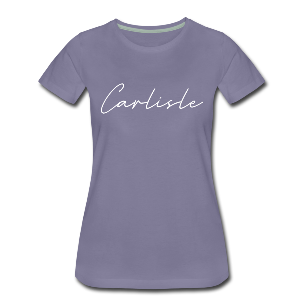 Carlisle County Cursive Women's T-Shirt - washed violet