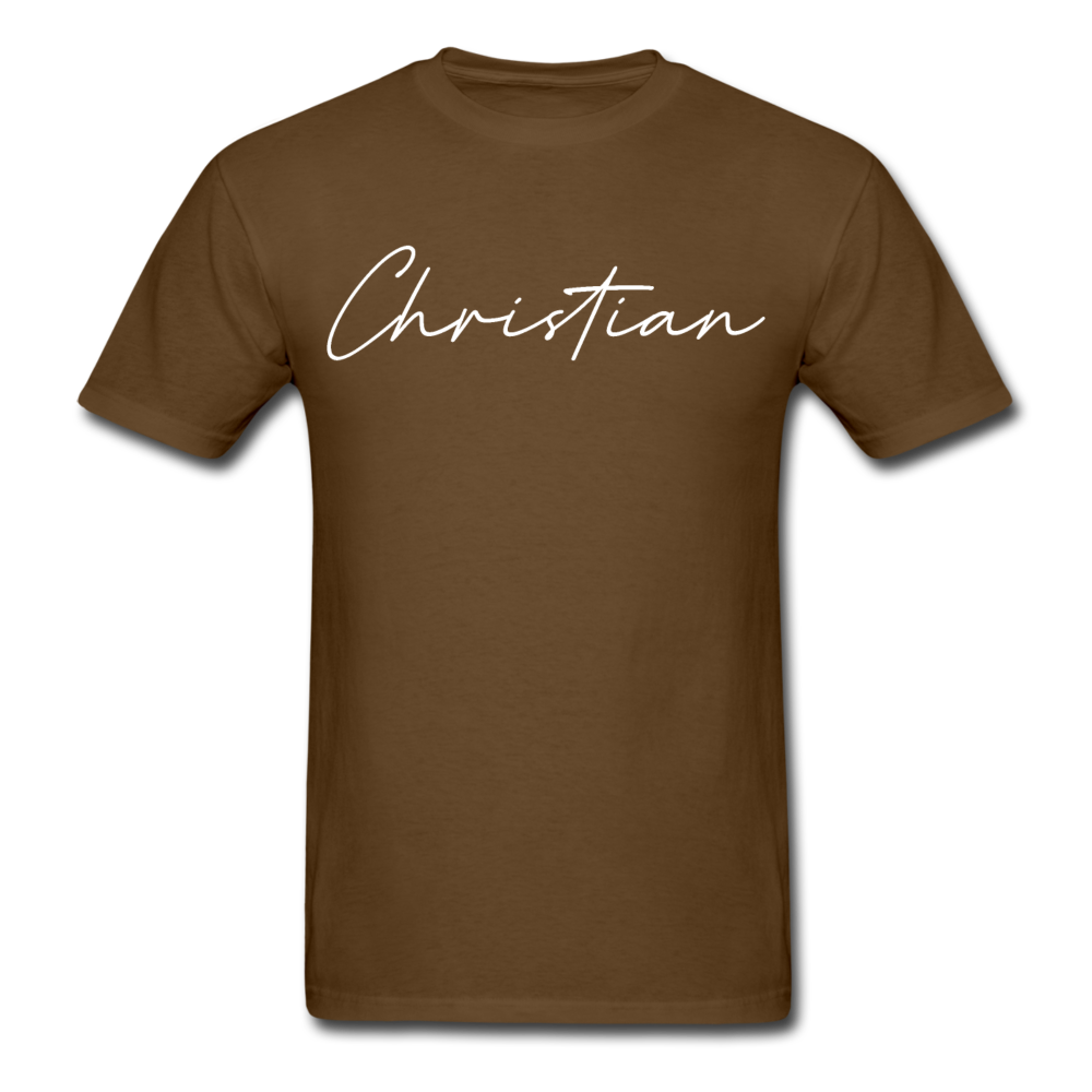 Christian County Cursive T-Shirt - brown