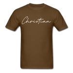 Christian County Cursive T-Shirt - brown