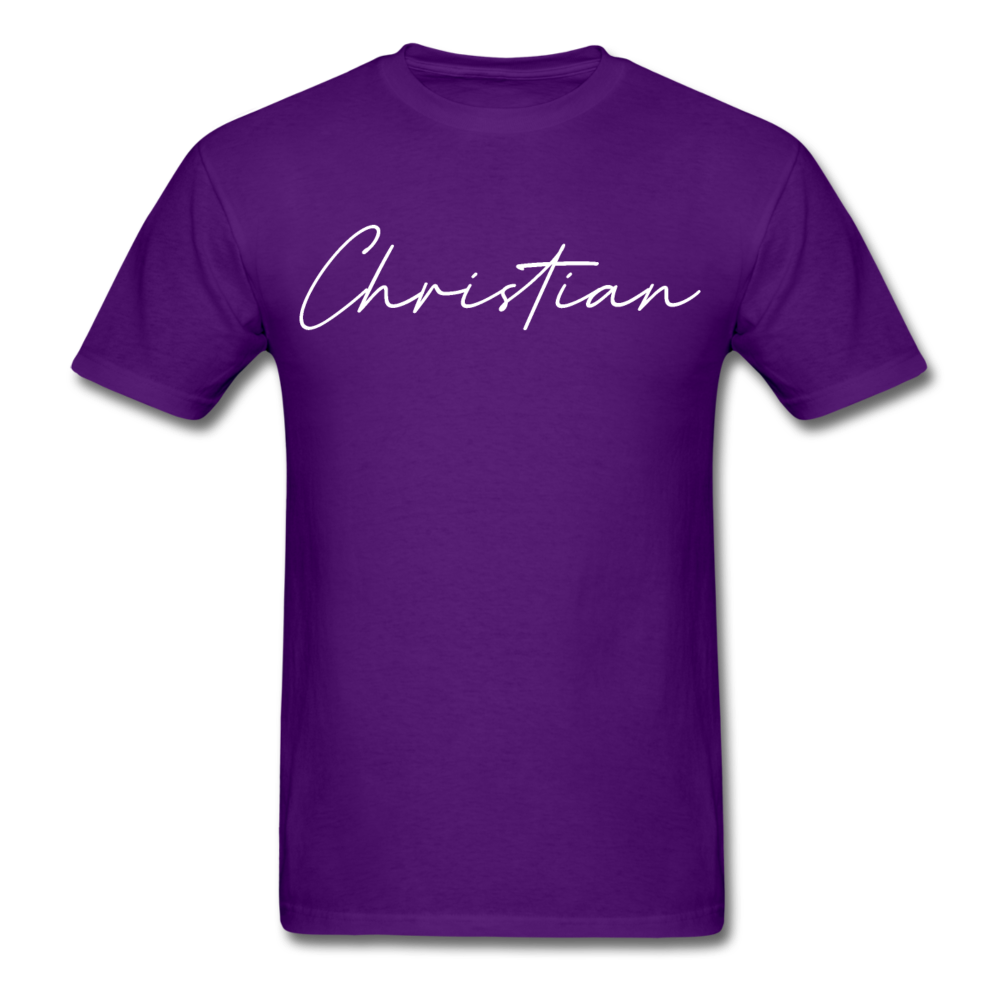 Christian County Cursive T-Shirt - purple