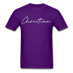 Christian County Cursive T-Shirt - purple