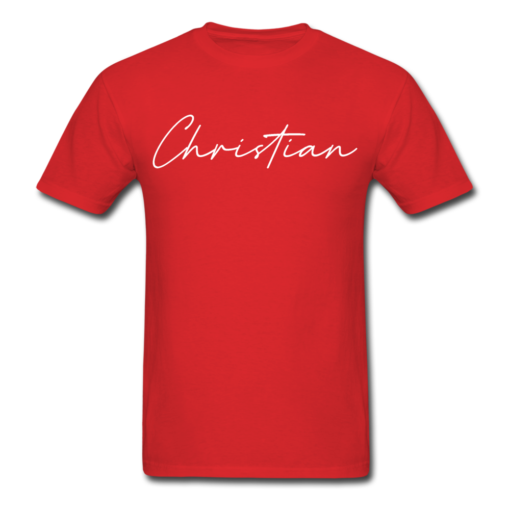 Christian County Cursive T-Shirt - red