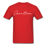 Christian County Cursive T-Shirt - red