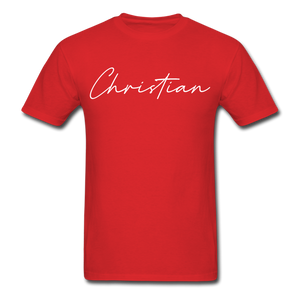 Christian County Cursive T-Shirt - red