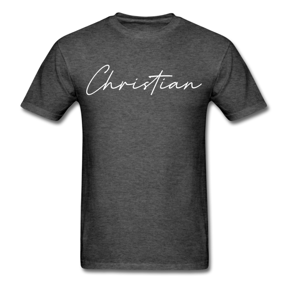 Christian County Cursive T-Shirt - heather black