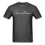 Christian County Cursive T-Shirt - heather black