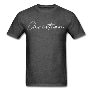 Christian County Cursive T-Shirt - heather black