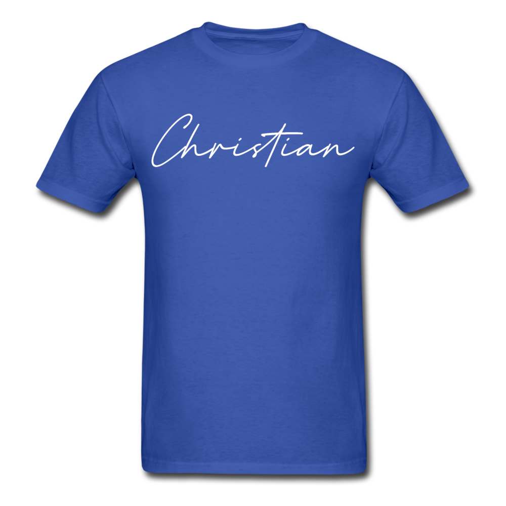 Christian County Cursive T-Shirt - royal blue