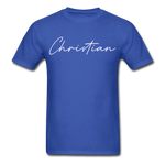 Christian County Cursive T-Shirt - royal blue