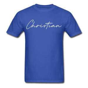 Christian County Cursive T-Shirt - royal blue