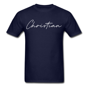 Christian County Cursive T-Shirt - navy