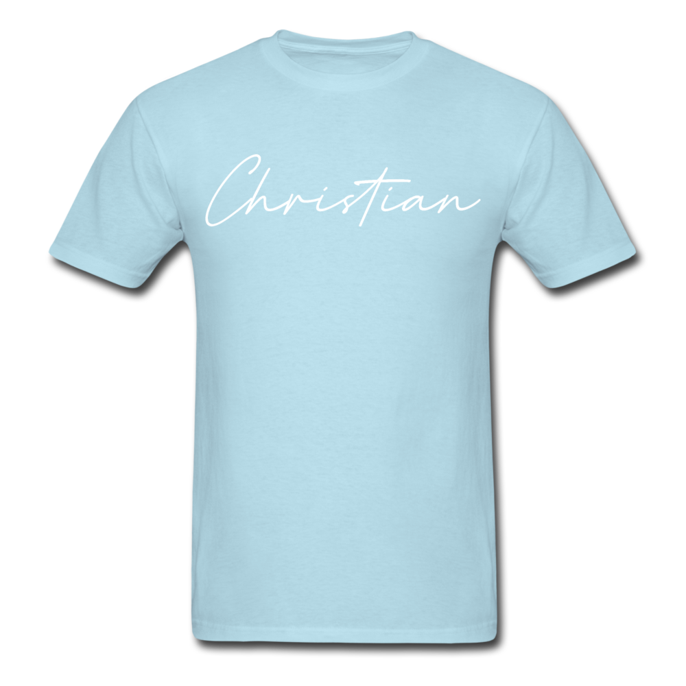 Christian County Cursive T-Shirt - powder blue