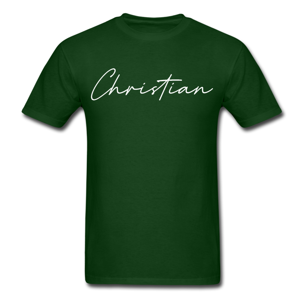 Christian County Cursive T-Shirt - forest green