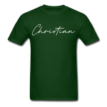 Christian County Cursive T-Shirt - forest green