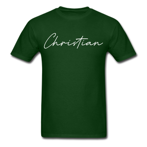 Christian County Cursive T-Shirt - forest green