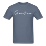 Christian County Cursive T-Shirt - denim