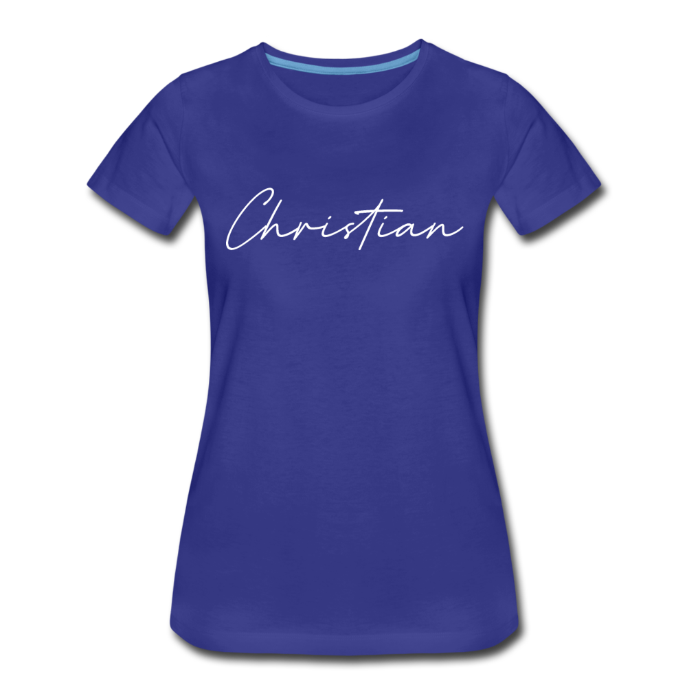 Christian County Cursive Women's T-Shirt - royal blue