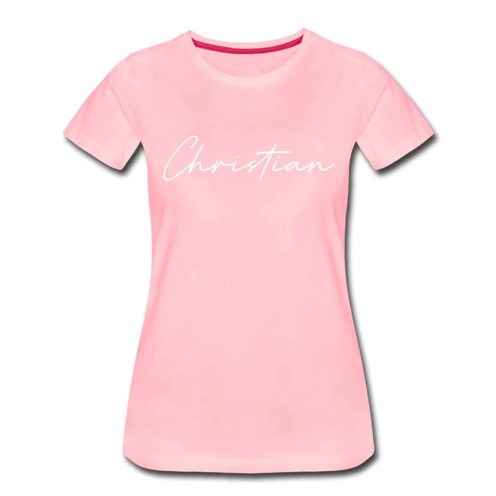 Christian County Cursive Women's T-Shirt - pink