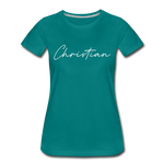 Christian County Cursive Women's T-Shirt - teal