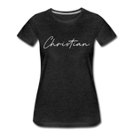 Christian County Cursive Women's T-Shirt - charcoal gray