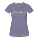 Christian County Cursive Women's T-Shirt - washed violet