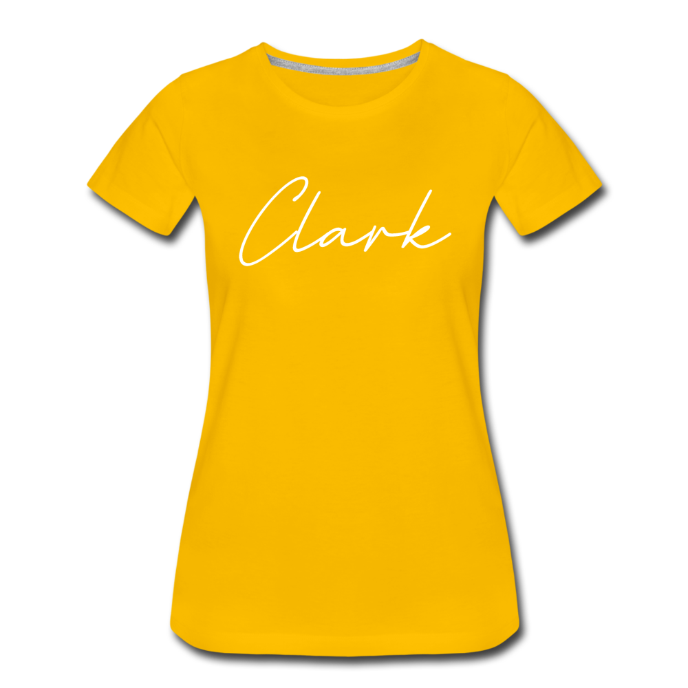 Clark County Cursive Women's T-Shirt - sun yellow