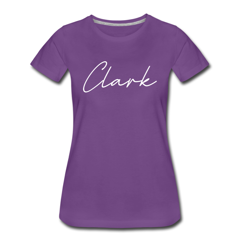 Clark County Cursive Women's T-Shirt - purple