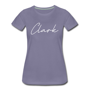 Clark County Cursive Women's T-Shirt - washed violet