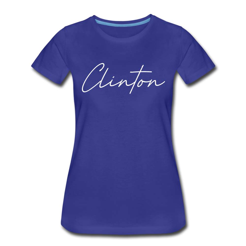 Clinton County Cursive Women's T-Shirt - royal blue