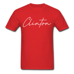 Clinton County Cursive T-Shirt - red