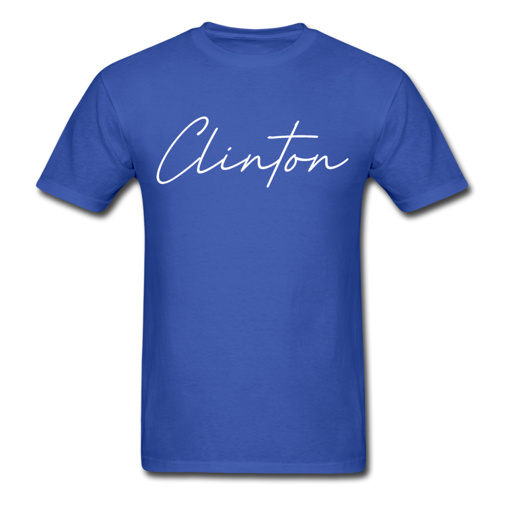 Clinton County Cursive T-Shirt - royal blue