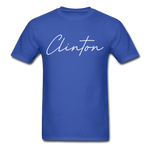 Clinton County Cursive T-Shirt - royal blue