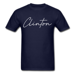 Clinton County Cursive T-Shirt - navy