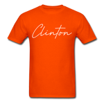 Clinton County Cursive T-Shirt - orange