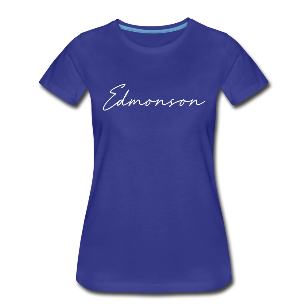 Edmonson County Cursive Women's T-Shirt - royal blue